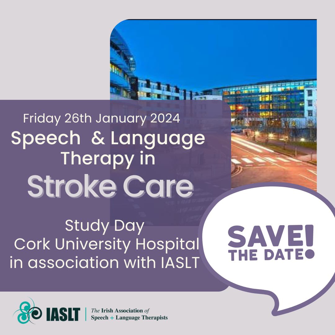 Registration will soon open on the IASLT website for our upcoming Stroke study day! Topics include oral care in dysphagia, case studies, accessible medication instructions, supporting psychological wellbeing, updates from the National Clinical Programme! Plus much more!