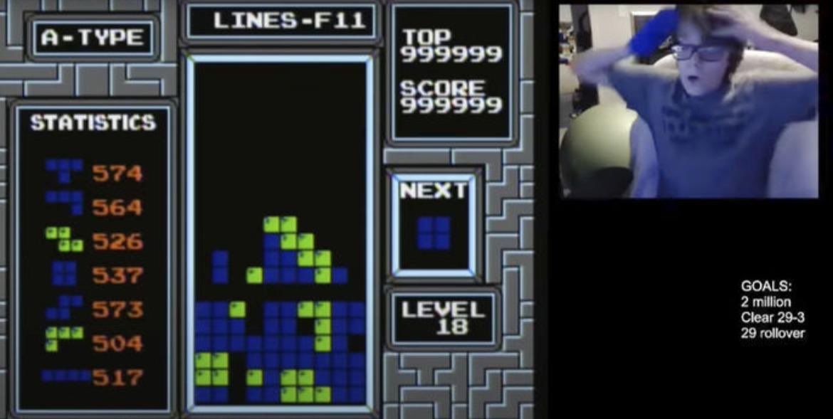 ABD'de 13 yaşında bir çocuk, Tetris oyununu 38 dakikada bitiren ilk kişi oldu.