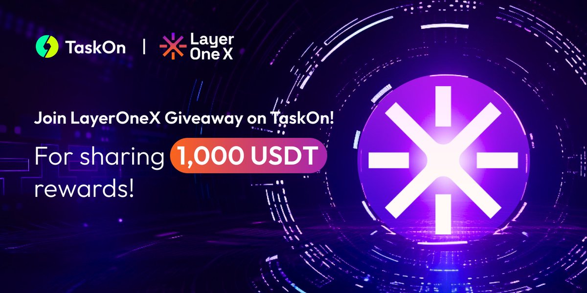 LayerOneX (@layeronex) on Twitter photo 🎉 Exciting Airdrop Alert! As we team up with <a href="/taskonxyz/">TaskOn | Ultimate Web3 Community Growth Platform</a> to launch a big #Giveaway!
🎁 Simply complete tasks to share $1,000 prize pool!⬇️
rewards.taskon.xyz/campaign/detai…
⏰ Jan 04, 2024 - Jan 24th, 2024
🙌 Don't miss out on this opportunity to win big!
#Airdrop #EarnWitLayerOneX 🎉 Exciting Airdrop Alert! As we team up with <a href="/taskonxyz/">TaskOn | Ultimate Web3 Community Growth Platform</a> to launch a big #Giveaway!
🎁 Simply complete tasks to share $1,000 prize pool!⬇️
rewards.taskon.xyz/campaign/detai…
⏰ Jan 04, 2024 - Jan 24th, 2024
🙌 Don't miss out on this opportunity to win big!
#Airdrop #EarnWitLayerOneX