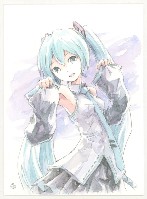 今年の描き初めはミクさん! 