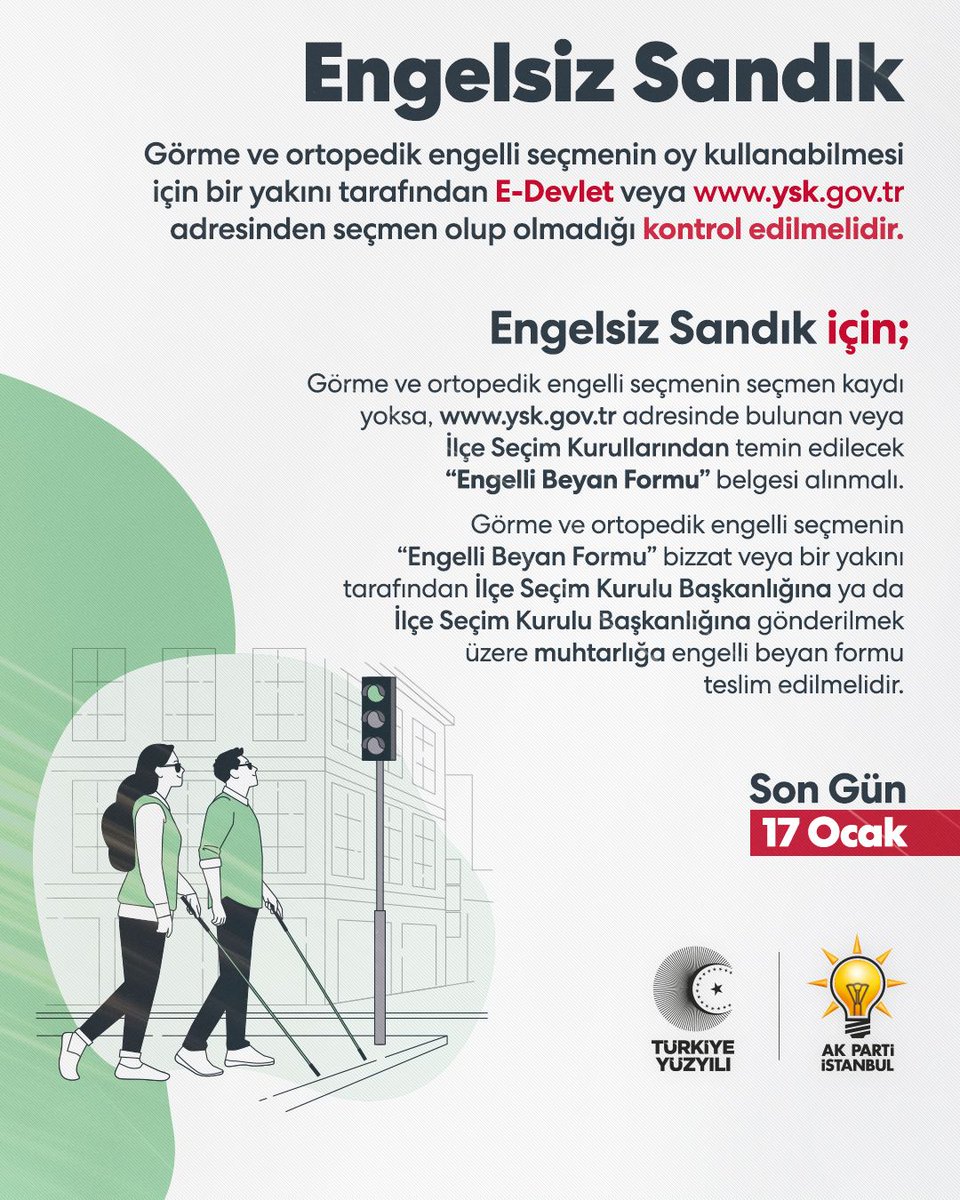 snmshnerdogan's tweet photo. Seçmen misiniz ? 

Ögrenci misiniz ?

Depremzede seçmen misiniz?

E-devlet, muhtarlıklar ve https://t.co/FKYiyIpqij adresinden seçmen olup olmadığınızı kontrol edebilirsiniz.

Engelsiz Sandık için 

‼️Son gün 17 Ocak https://t.co/i8FDM1hRWW