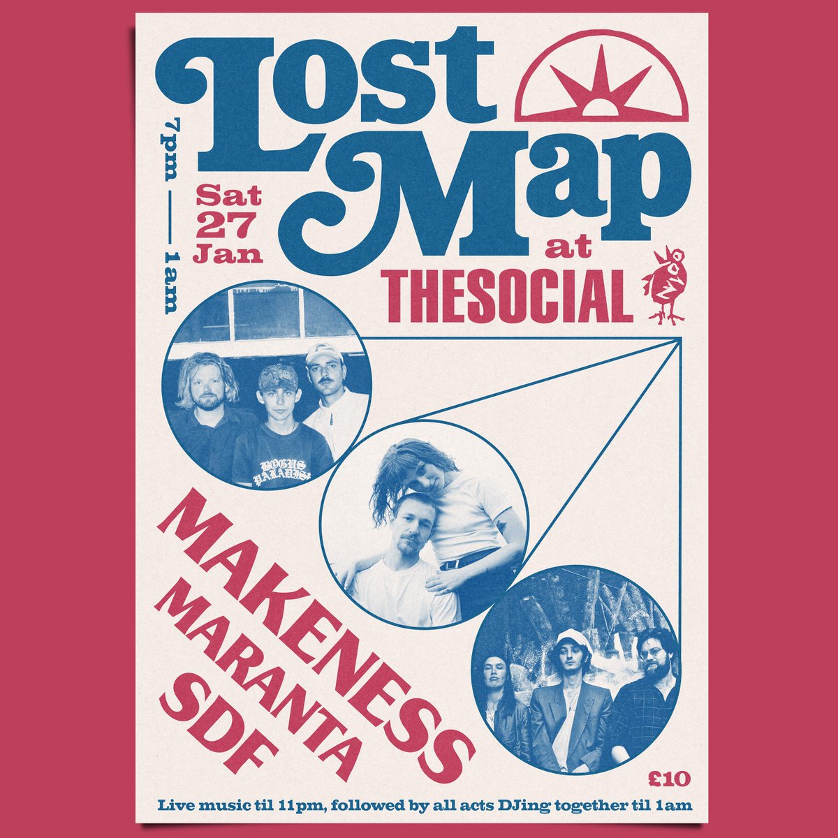 The brilliant Scottish micro-label and collective @lostmap will be sharing their fascination with the exploration of all things electronic by bringing down @makeness, Maranta and SDF to the basement on 27 Jan. Tickets are just a tenner on our site! thesocial.seetickets.com/event/lost-map…