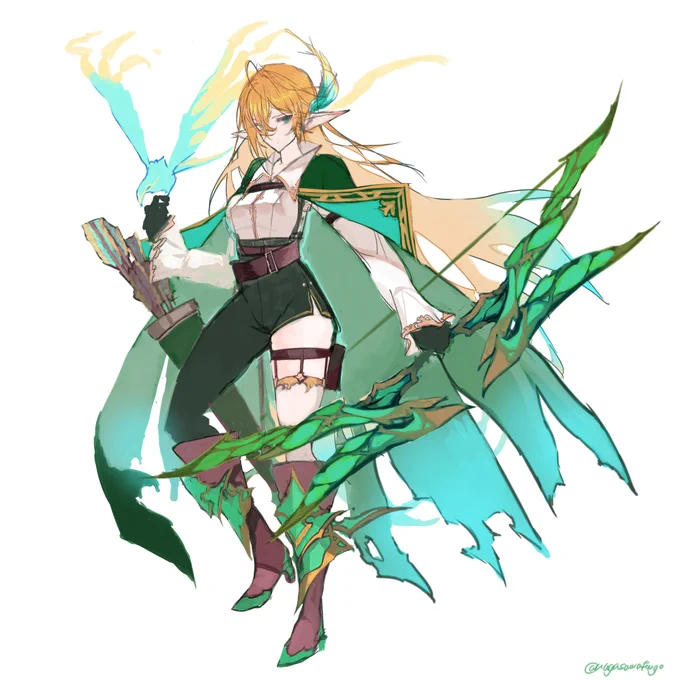 弓エルフ #オリジナル