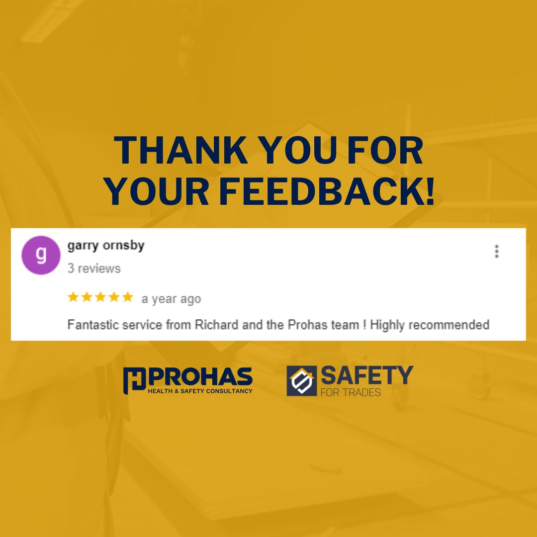 Prohas_Safety's tweet photo. Thank you Garry, the feedback is always appreciated! https://t.co/wlwNouNnkJ