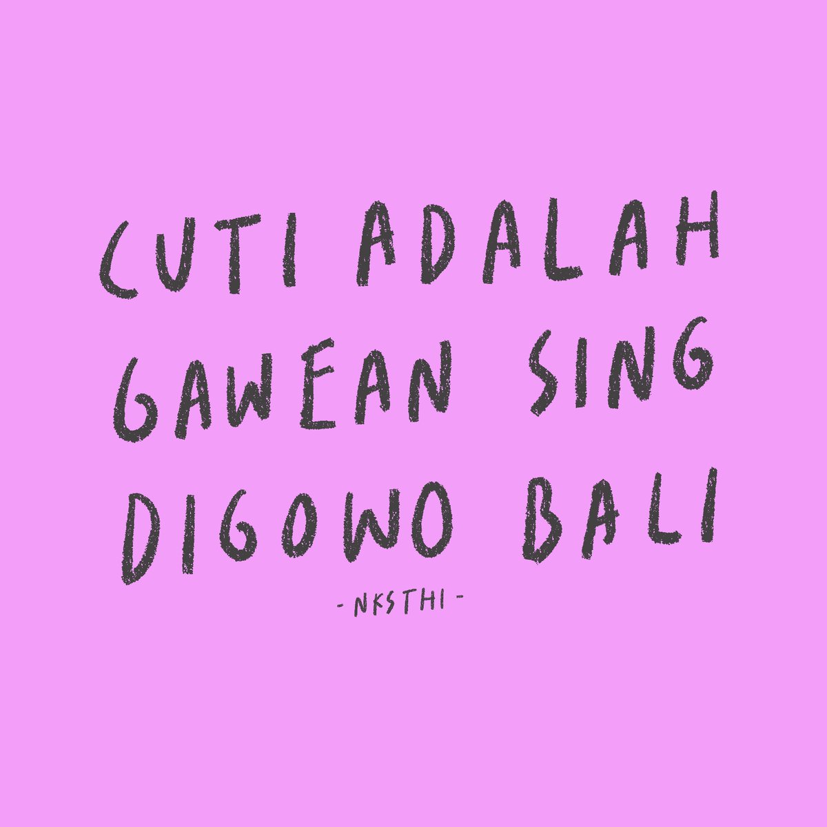 nksthi's tweet photo. "Oh, mau cuti? Boleeeh. Tapi bawa laptop, kan?" https://t.co/PsfGItz69W