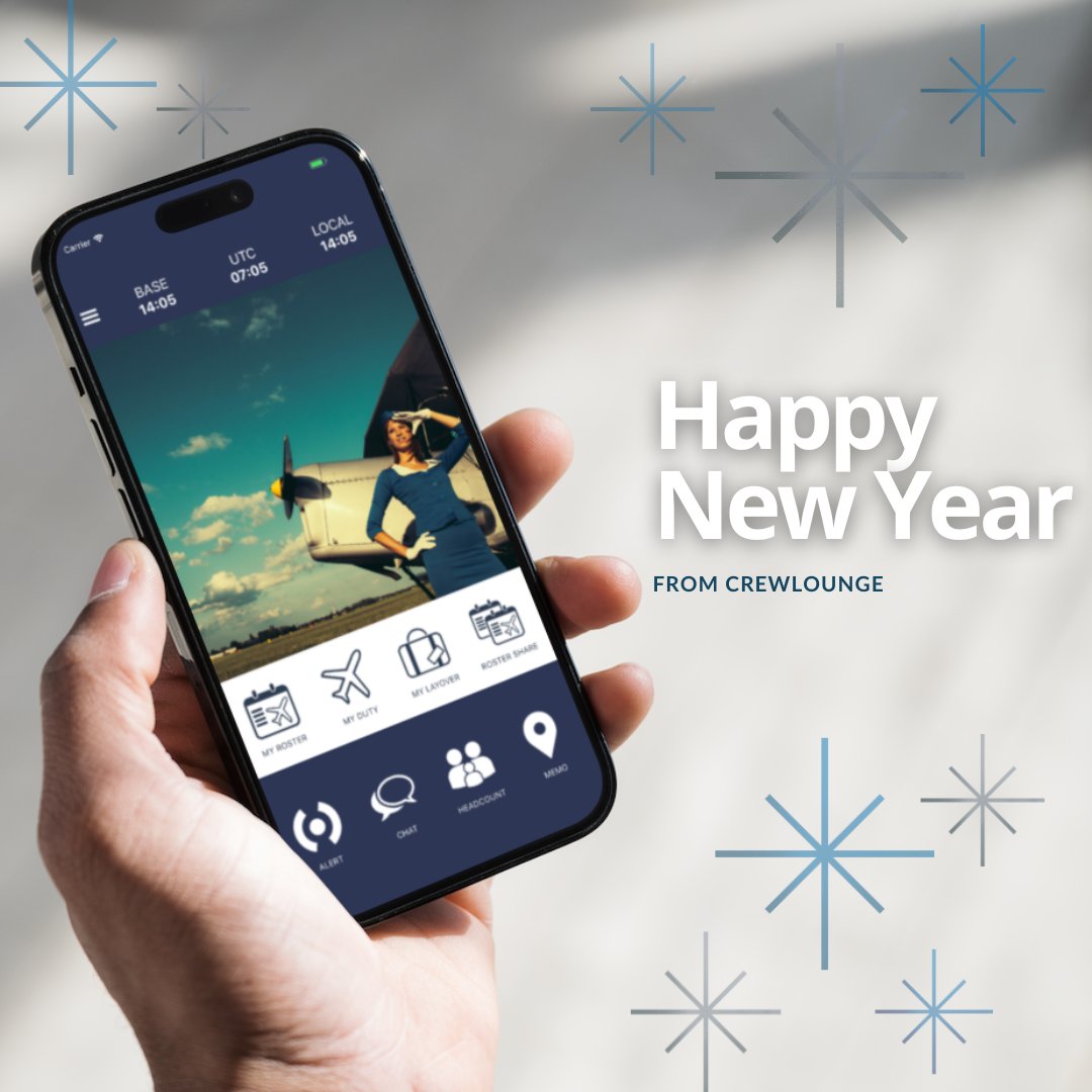Happy New Year from all the #Crewlounge team ! We wish you safe flights in 2024 and look forward to supporting you on this exciting journey ! Ensuring your lives in the sky are the best they can be.

#mylifeinthesky #crewlounge