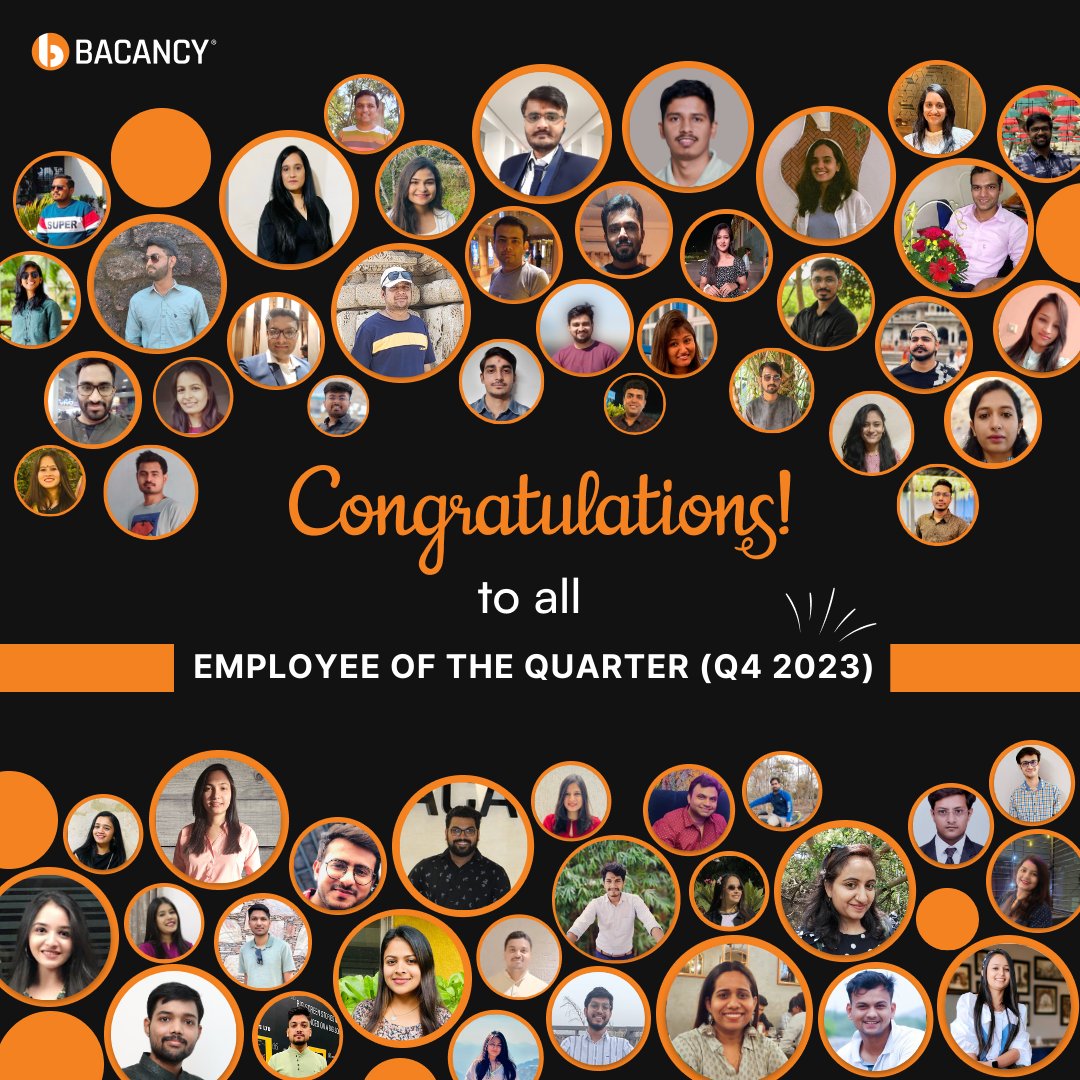 BacancyTech's tweet photo. Cheers to our exceptional employees who've set the bar high with their dedication and hard work!

#EmployeeRecognition #employeeoftheyear #employeeappreciation #TeamAppreciation #employeeawards #workculture #GrowWithBacancy #DedicatedToInnovation #BacancyTechnology https://t.co/pXQ2k90A4H