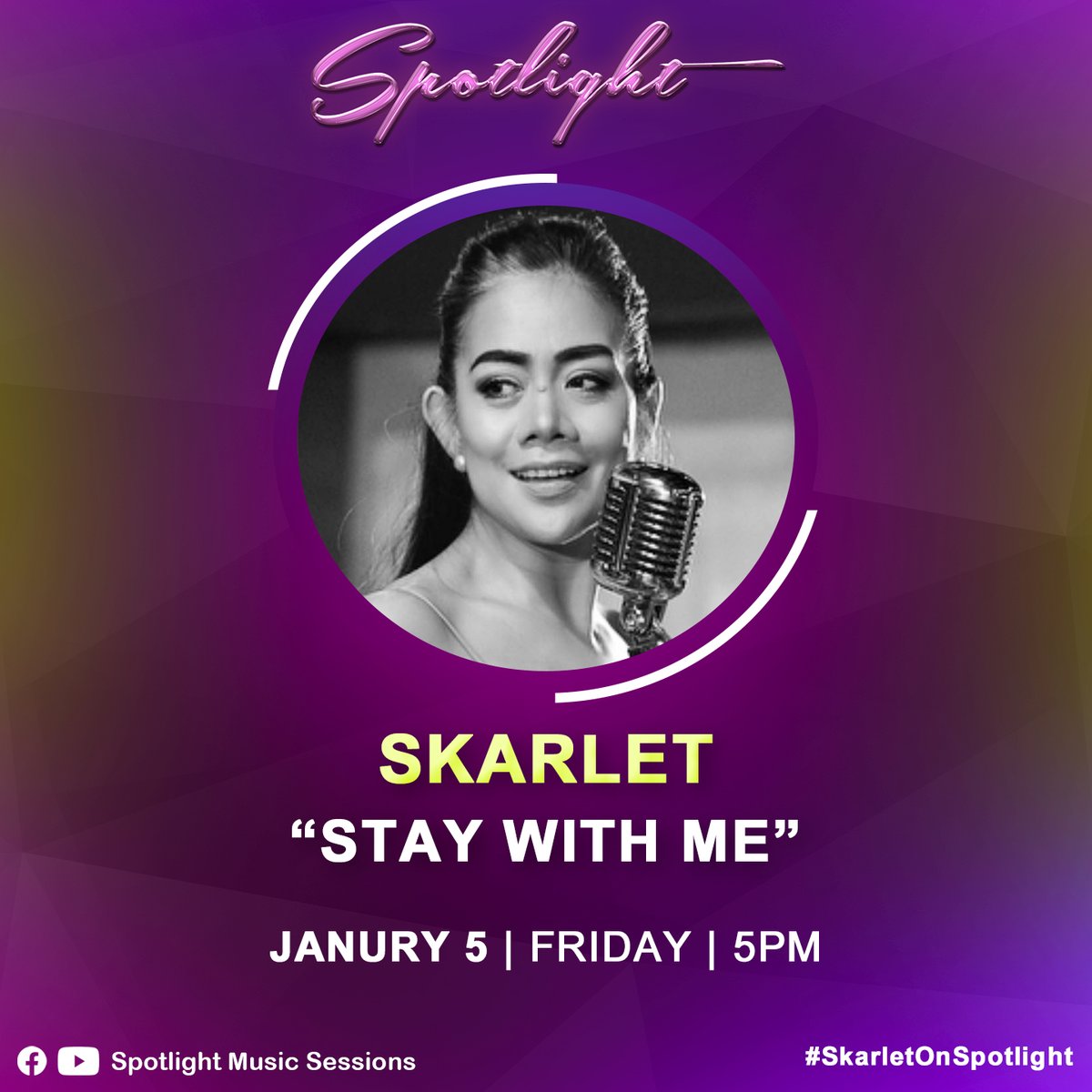 SpotlightMS's tweet photo. Multi-awarded jazz &amp; reggae music icon Skarlet is taking over the #Spotlight!

Catch her sing "Stay With Me" on Spotlight's Youtube channel this Friday, Jan 5, at 5PM. 🎶

#SkarletOnSpotlight https://t.co/SvY0WMxUG9