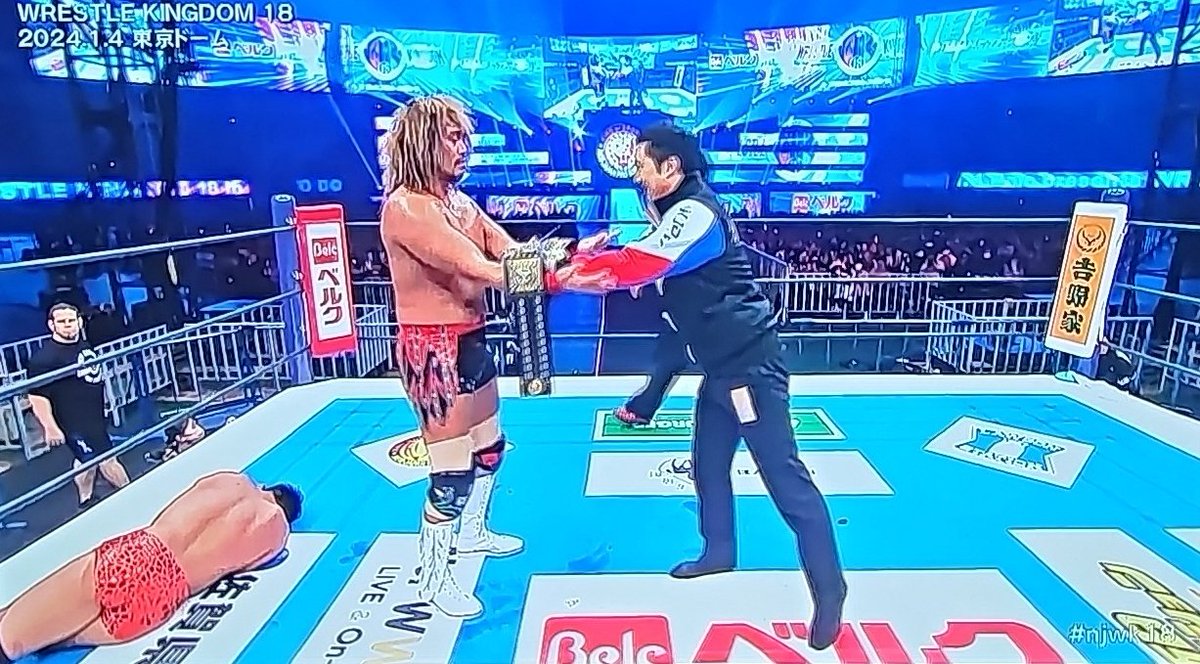 NJPW WRESTLE KINGDOM 18 1/4 Results Battle Royal Ranbo Winners Great O-Khan & Toru Yano & Yoh & Taiji Ishimori IWGP Junior Heavyweight Tag Team Titles Match TJP & Francesco Akira beat Dan Moloney & Clark Connors to become New Champions IWGP World TV Title Match Hiroshi…