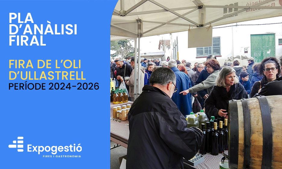 Expogestio's tweet image. Expogestió hem presentat un Anàlisi de la Fira de l’Oli d’@ajullastrell centrat en les possibles vies de creixement #somfires #firescatalunya