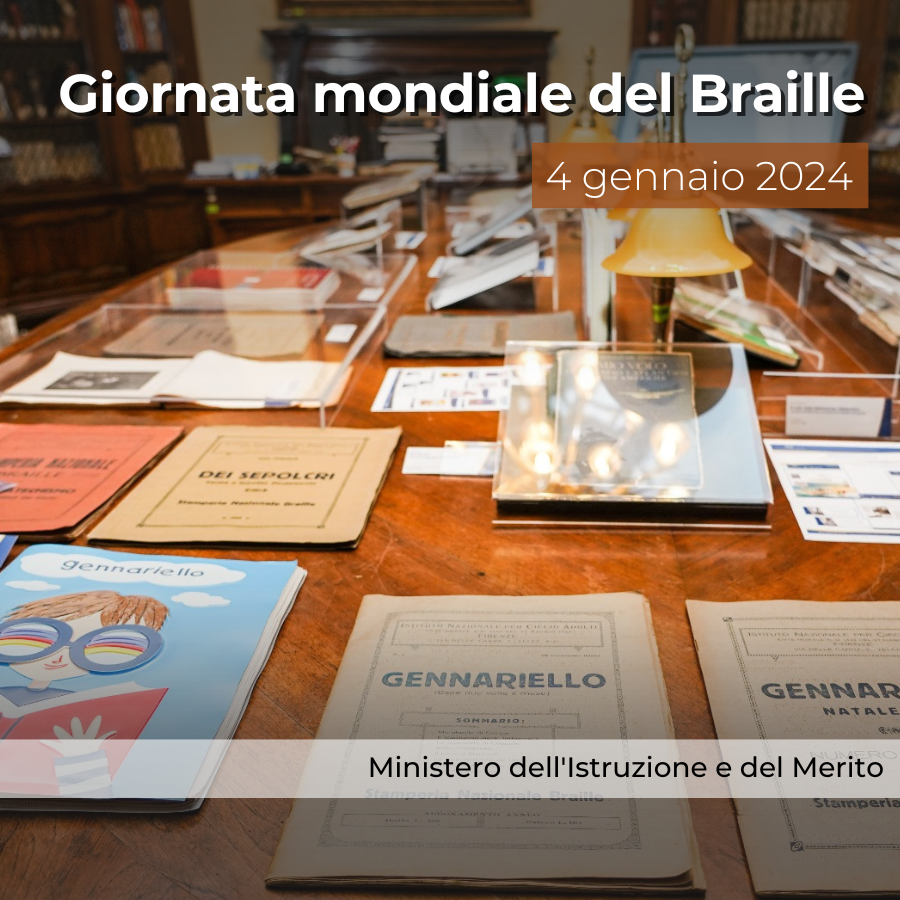 MIsocialTW's tweet image. 📖 Il MIM celebra la Giornata mondiale del #Braille con un'esposizione, ormai permanente, presso la Biblioteca “Luigi De Gregori”. 

La Giornata, proclamata dall'ONU, cade ogni anno il #4gennaio in memoria della nascita di Louis Braille.

▶️ miur.gov.it/web/guest/-/4-…

#brailleday
