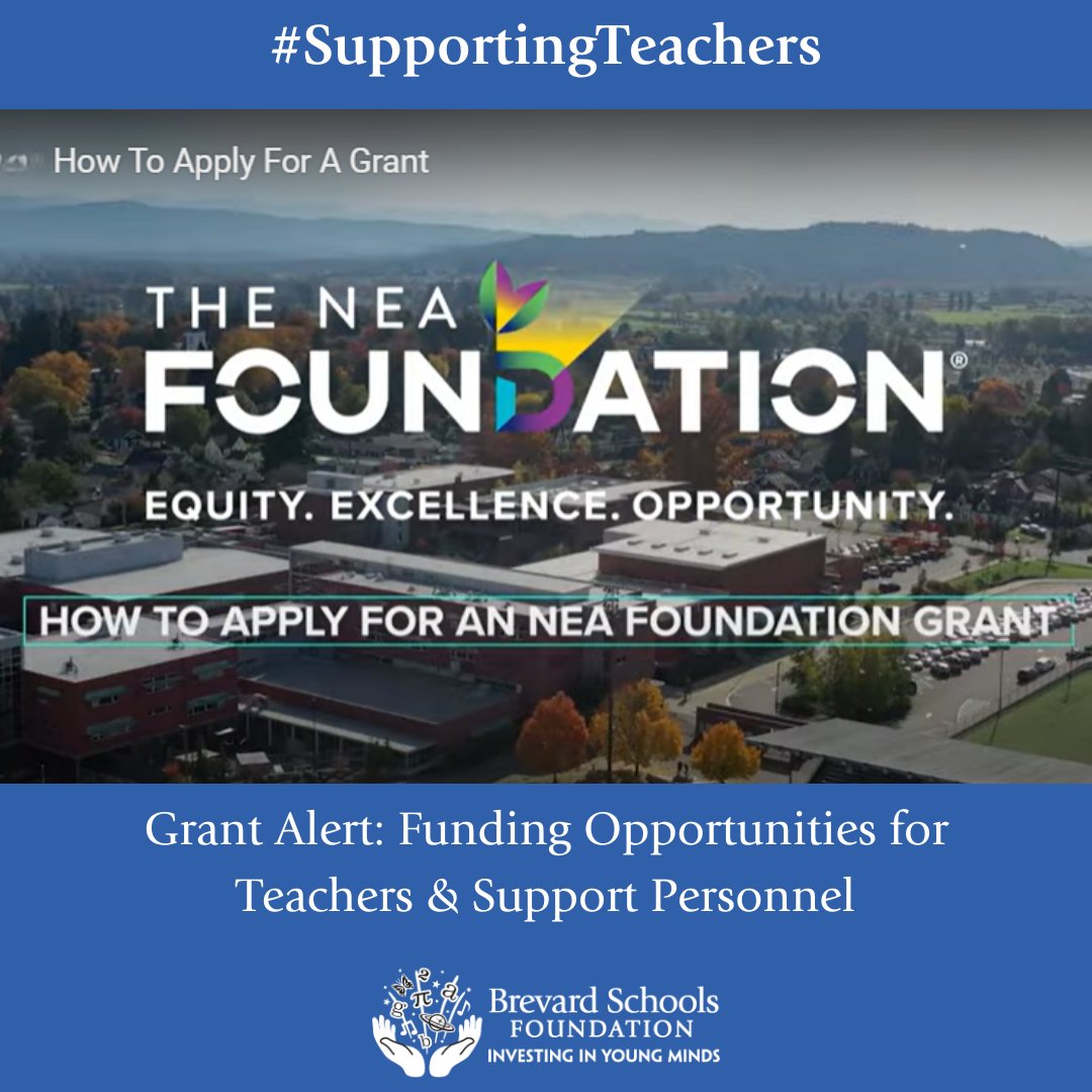 🚀 Ready to elevate your teaching game?
NEA Foundation offers Learning & Leadership Grants—up to $5,000 for your professional growth!
For action research or conferences, this is your chance. NEA members, apply at bit.ly/41IJqZS! 🌐📝 
#TeacherGrants #SupportingInnovation