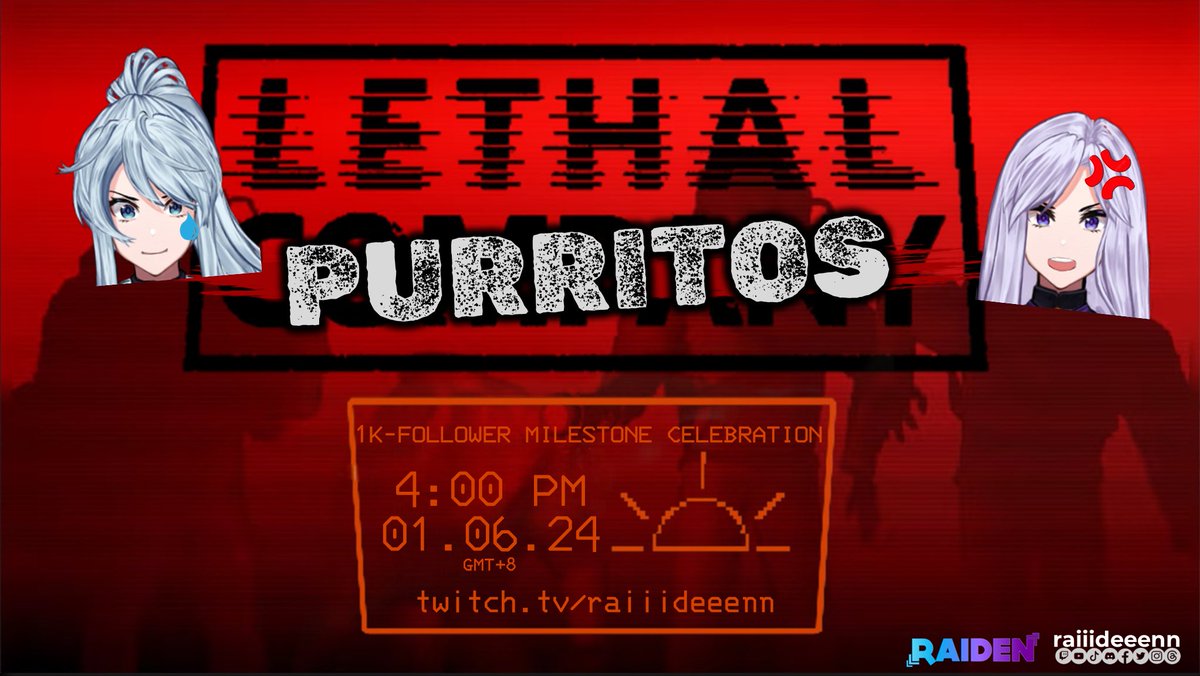 mirairaaaii's tweet photo. 🛑 𝗟𝗘𝗧𝗛𝗔𝗟 𝗣𝗨𝗥𝗥𝗜𝗧𝗢𝗦 ⚠️
Our "slightly overdue" 1k-Follower Milestone Celebration stream is here! 🤩
See you on January 6, 2024, Saturday, at 4PM GMT+8 on our Twitch channel https://t.co/4RxQQ5enLl !
We'll be glad to see you on this special day~💙💜 https://t.co/8gBHgIjAGR