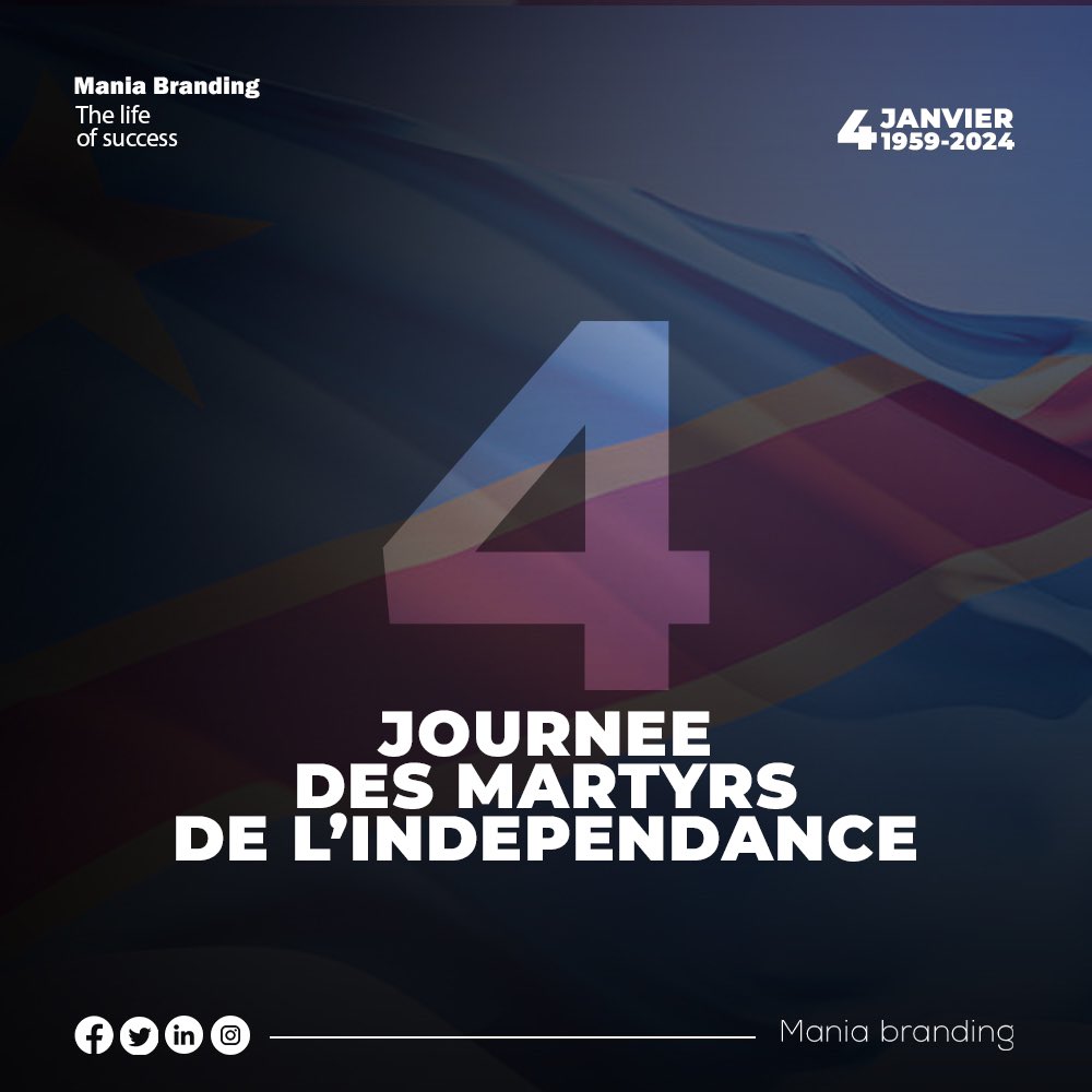 ManiaDigitalrdc's tweet photo. En cette date historique du 04 janvier, commémorons ensemble nos martyrs de l’indépendance 🇨🇩❤️ https://t.co/xbHgZPj0jf