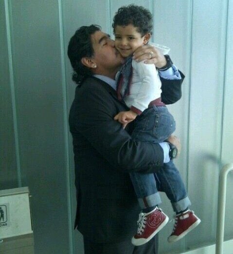 Maradona with Cristiano Junior back in 2013 ❤️‍🩹