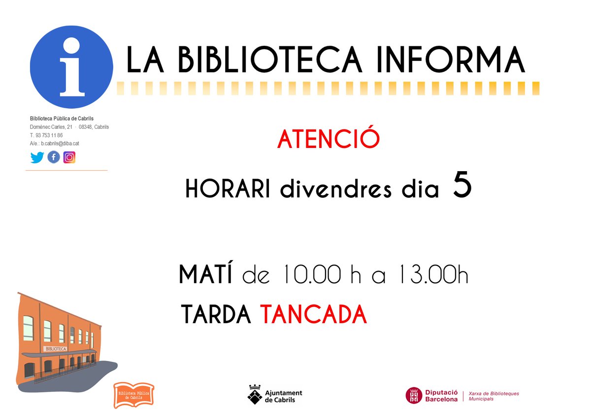 biblioteca cabrils tweet media