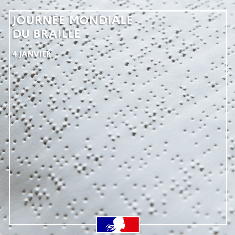 C'est aujourd'hui la Journée mondiale du #braille @UN !
Cet alphabet est composé d'un système de points saillants utilisé par les personnes non-voyantes et malvoyantes du monde entier.
Son nom vient de son inventeur, Louis Braille, né en 1809 à Coupvray près de Paris.
#brailleday