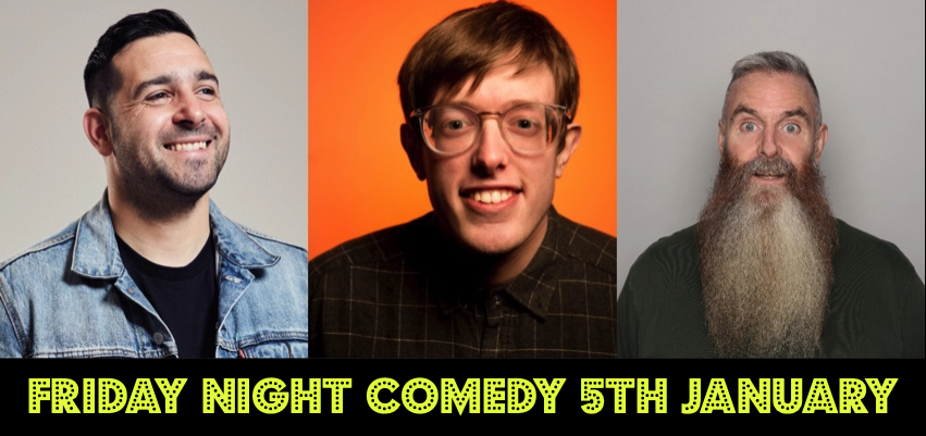 🤣🤣 TOMORROW 🤣🤣

Cheer yourself up with the first FRIDAY NIGHT COMEDY of 2024! @dannymccomedy, @simonlomas and @MartinMorComedy will be joining us for a big night of big LOLs to chase the January blues away!

🎟️: cultplex.eventive.org/schedule