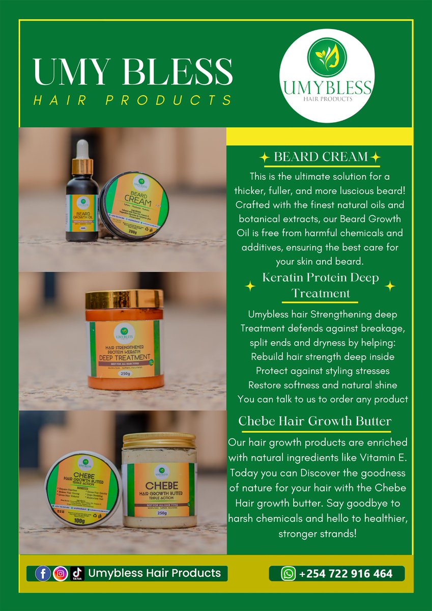 Umybless's tweet image. Rememeber, that you can ask your salonist to use our Umybless hair products that are safe for your hair.
talk to us to order any product
app/call us via 0722 916 464
#hairproducts #hairtips #hairtutorials #hairtutorial4you #shampoo #FestiveSeason #hairproductreview #hairstyles