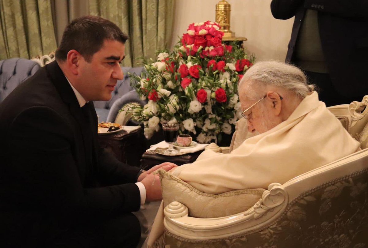 shpapuashvili's tweet photo. Warmest birthday wishes to His Holiness Ilia II, the Catholicos-Patriarch of all Georgia! His remarkable efforts in strengthening spirituality and fostering national unity have left an indelible mark on history. His Holiness’s pivotal role in revitalizing and strengthening the spiritual fabric of the Georgian nation is truly noteworthy. 

Overseeing the expansion from 30 temples in 15 dioceses with a couple of dozen of priests to today's 2,000 active churches in 46 dioceses worldwide and a dedicated community of 3,000 monks and nuns, reflects his enduring commitment. Christians share a profound spiritual connection with him, as he ordains priests, and those baptized within 46 years of his enthronement maintain a special spiritual bond. Thereby making him a unique Patriarch in the Christian history having spiritual connection to almost entire nation.

Wishing His Holiness continued good health, longevity, and unwavering guidance in leading the Mother Church of Georgia. 

@patriarchGEO