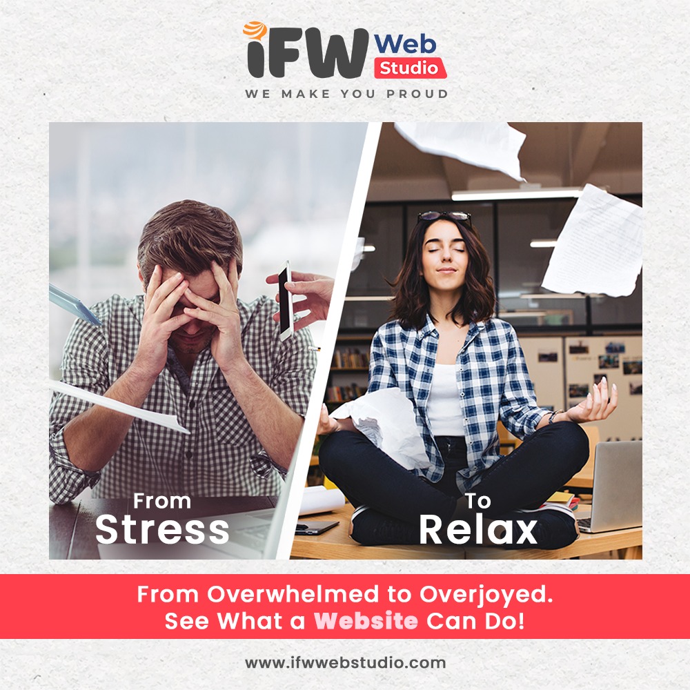 IFWWebStudio's tweet image. Discover how a website can transform your life! From stress to relief, it could be a game-changer for you. 
Looking for creative websites for your brand? 

Contact Us Today - 9314409691 and visit our
Website: ifwwebstudio.com

#ifwwebstudio #ifw #ifwtcp #websitesolutions
