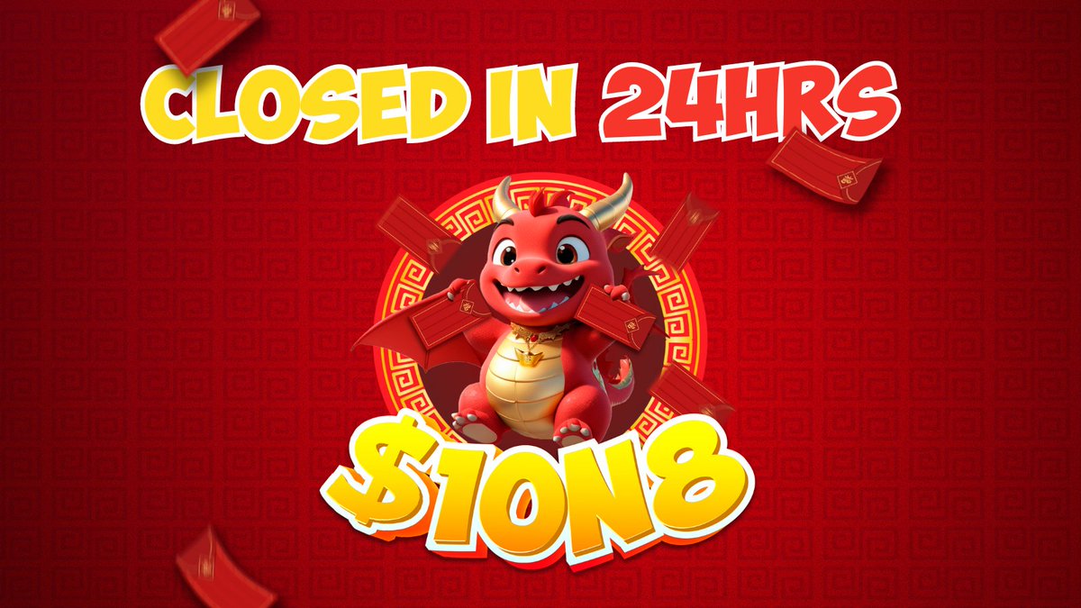 10n8BRC20's tweet photo. Alpha: A New Record in the crypto space has been broken. Early Supporters' round of $10n8 closed in 24 hours 🧧

Keep an eye on the major crypto news outlets 👀

$10n8 Dragon blesses Holders, Developers, and #Bitcoin Communities https://t.co/ckg3rV6mIz