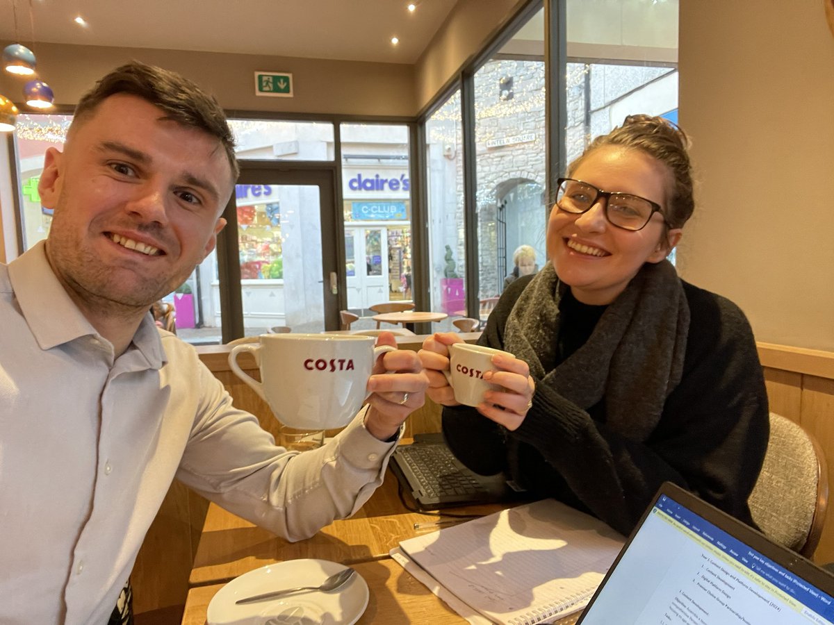 A morning in Kendal with the new Mrs O’Grady! Great to be talking through our plans with Change Talks for 2024, we’re both excited for what is to come…. Also the biggest coffee cup I’ve ever had. 🤣