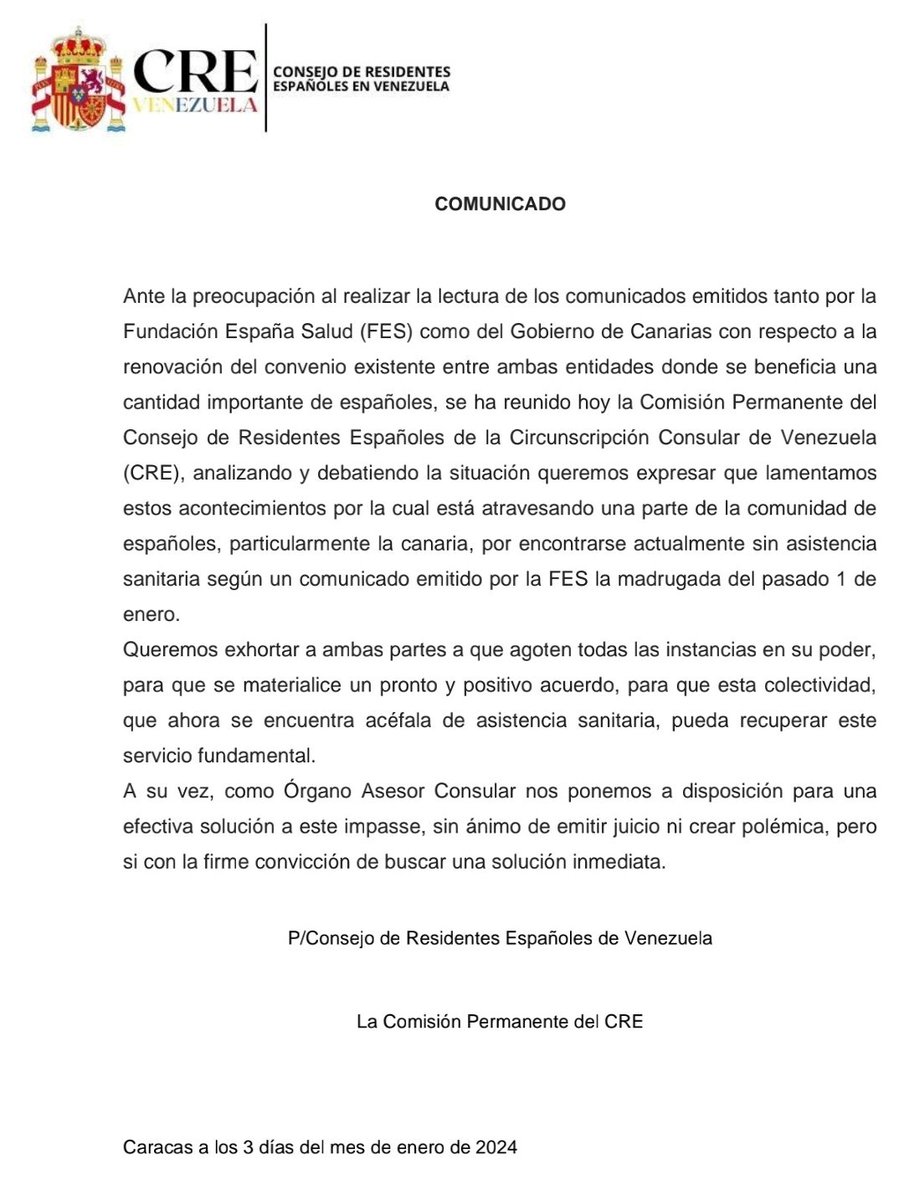 CRE de Venezuela tweet media