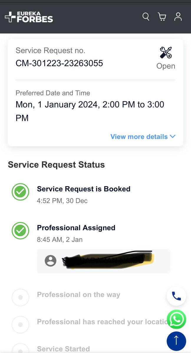 arnavprospeed's tweet photo. Pathetic after sales service by Eureka Forbes. Never buy @EurekaForbes  products. A problem resolved on 21st Dec resurfaced so raised another request on 30th. No resolution after multiple calls and emails. The technician just ignores my calls. Drinking purchased bottled water now https://t.co/rEflJantjo