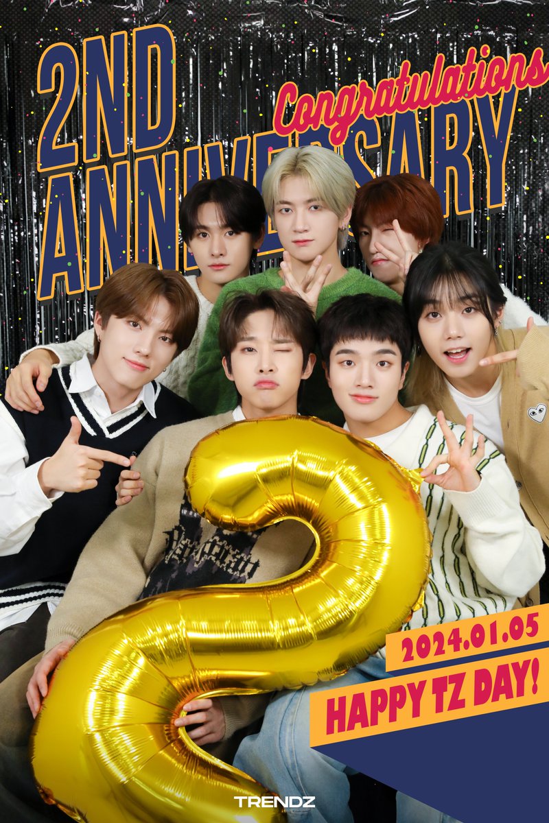 TRENDZ_OFFCL's tweet photo. [🎂]

24.01.05 
#HAPPY_TZ_DAY
TRENDZ 데뷔 2주년🥳

2nd Debut Anniversary
Congratulations!

#TRENDZ #트렌드지 https://t.co/5oArot4KrP