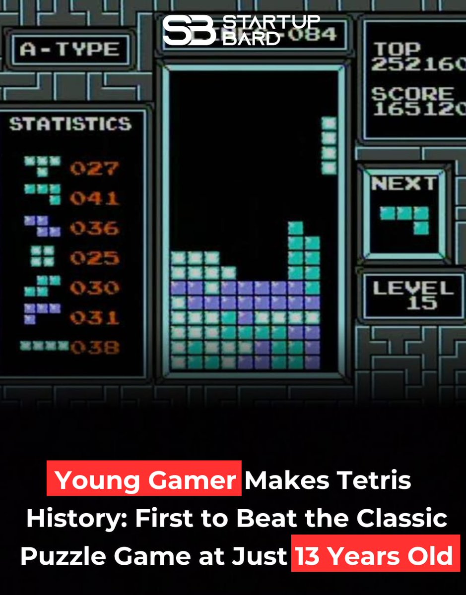 🎮 Epic gaming history! 🕹️ 13-year-old Willis Gibson, aka Blue Scuti, shatters Tetris norms, reaching the elusive 'kill screen' on level 157 during a live-stream. 🚀 1,511 lines completed, marking the player's triumph over the game. 🏆 #TetrisHistory #GamingAchievement #BlueScuti