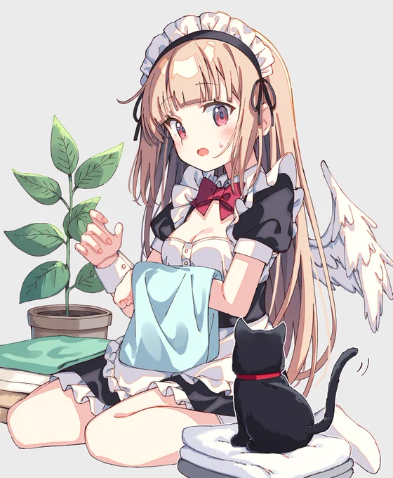 黒猫とメイドさん 
