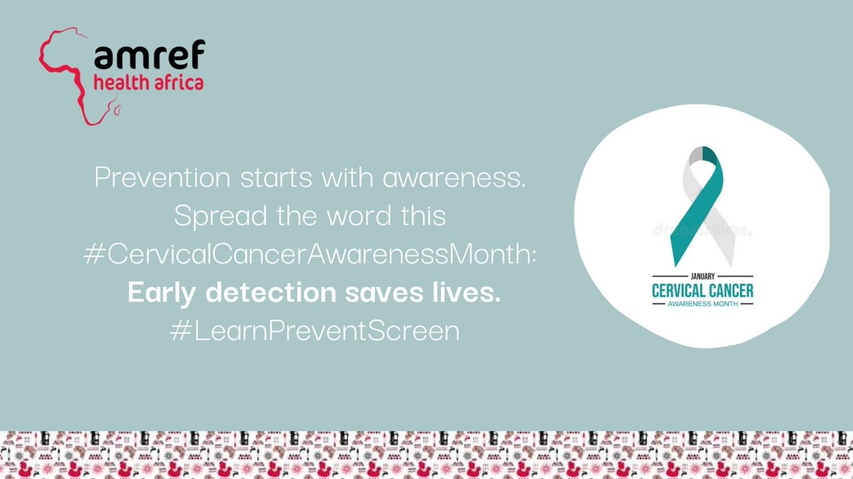 Amref_Uganda's tweet photo. This #CervicalCancerAwarenessMonth spread the word: early detection saves lives. 
Screening is key to detecting cervical cancer early when it's most treatable, make it a priority this month to visit Uganda Martyrs Hospital Lubaga and be in the know.
https://t.co/UNtbD3eNAL https://t.co/XX3gCXV2G9