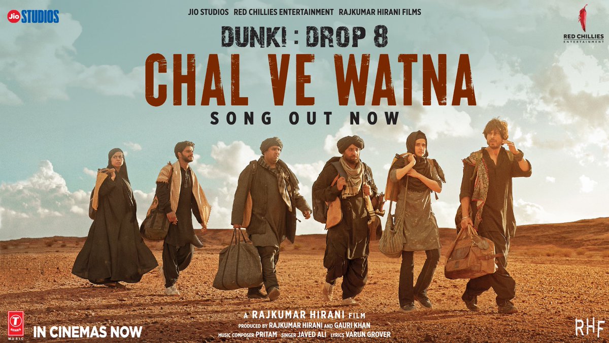 Even when your dreams lead you away from home, you always wish to return to your roots. Experience the pain of loss &amp; the love for home in this heartfelt melody. 

#DunkiDrop8 - #ChalVeWatna - Video Out Now!
bit.ly/ChalVeWatna 

Watch #Dunki - In Cinemas Now.