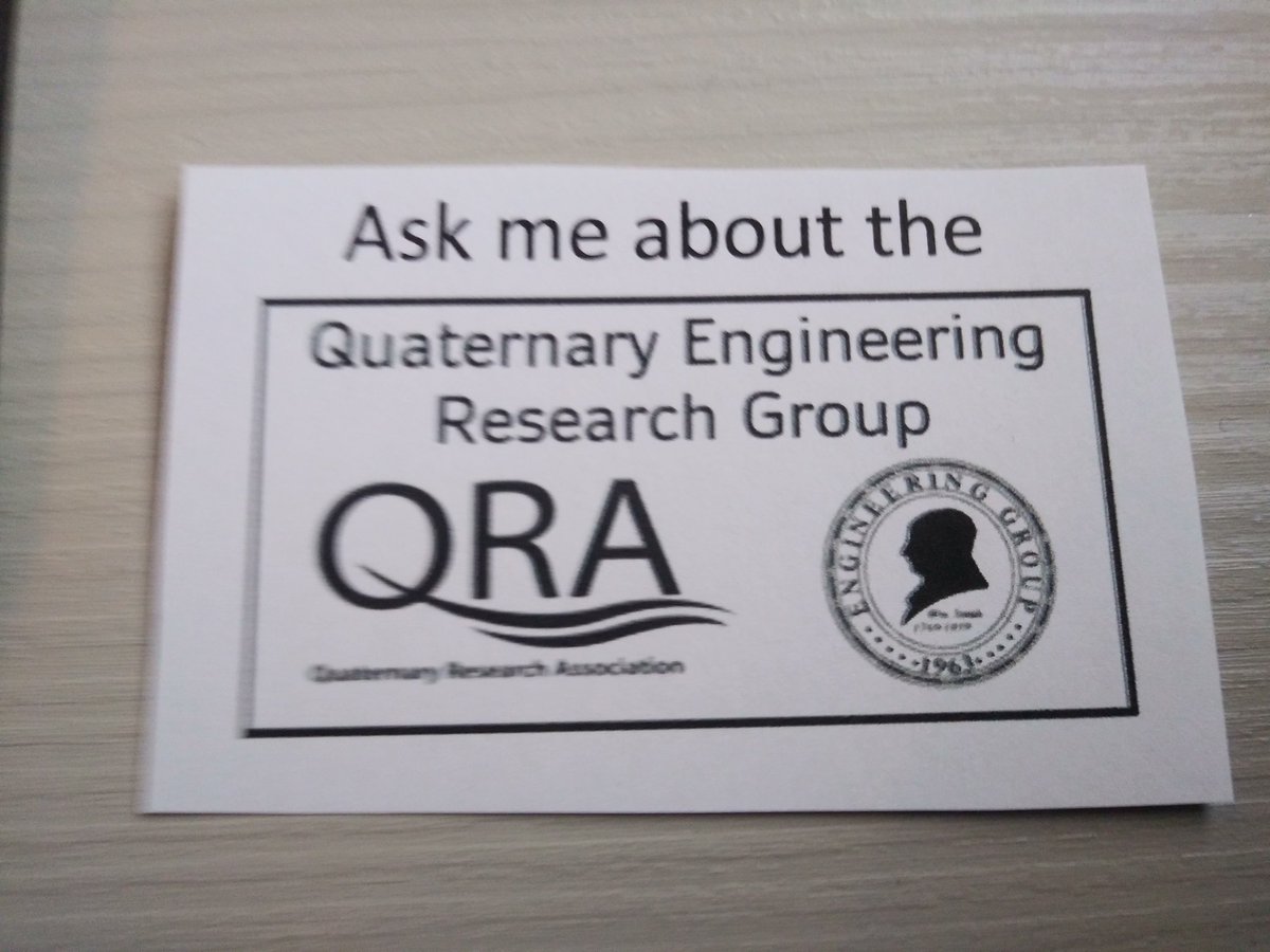 We are converging on Manchester for #QRA24, keen to showcase what our <a href="/QuaternaryRA_UK/">QRA</a> funding has achieved so far and our plans for the next 3 years. If you see this on someone's name badge, ask away!