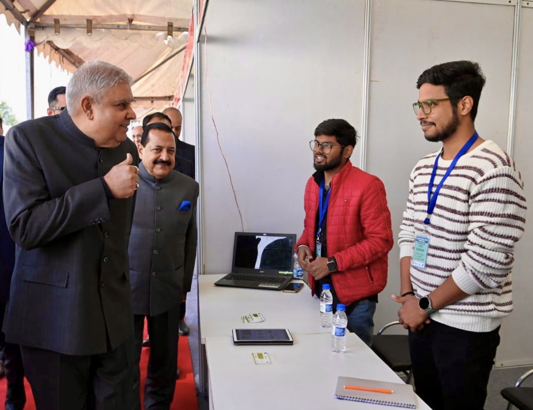 VPIndia's tweet photo. Hon'ble Vice-President, Shri Jagdeep Dhankhar inaugurated the Biotech Startup Expo on “Emerging Startup Trends in North India” in Kathua, Jammu &amp; Kashmir today. @DrJitendraSingh @DBTIndia @BIRAC_2012 https://t.co/tBZ5ShrDzP