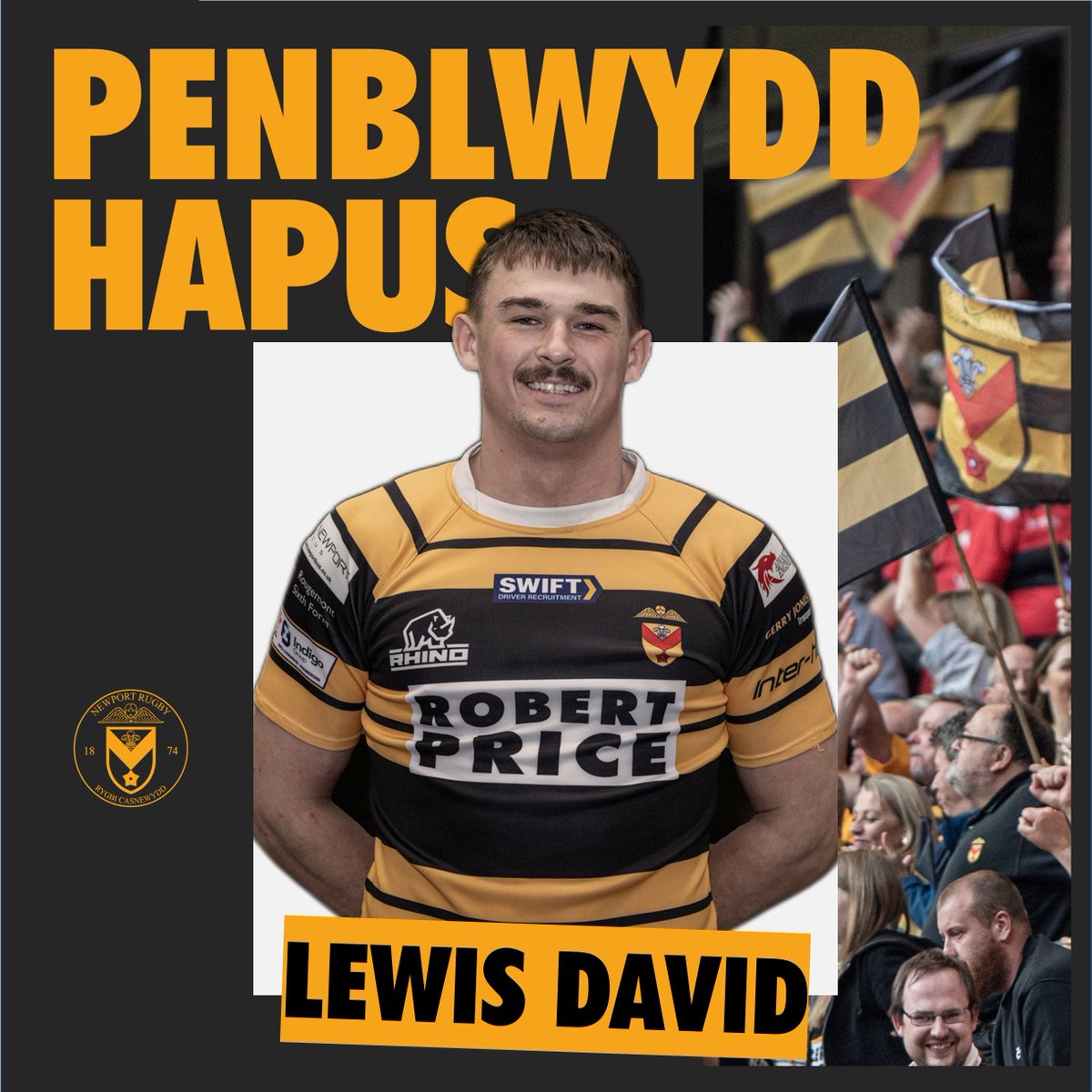 Penblwydd Hapus / Happy Birthday to our back row player Lewis David! Have a good day!