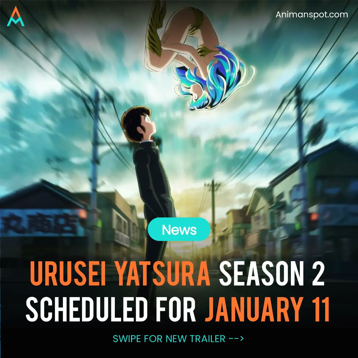 animanspot's tweet photo. URUSEI YATSURA Season 2 Scheduled for January 11 🔥
———————————
🚨 Follow: @animanspot for Daily Anime Updates ‼️

Will be live on HiDive 🐥
———————————

#uruseiyatsura  #animeupdates #animenews https://t.co/OPcdhZJpcG