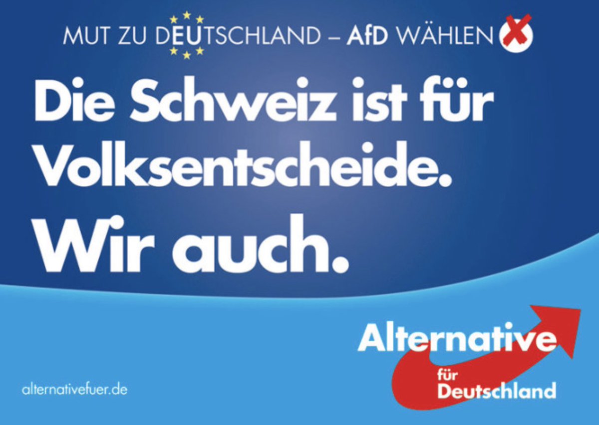 Die AfD will mehr Demokratie als die anderen Parteien. Sie will das Volk beteiligen. Genau davor fürchten sich Linke und die links abgedriftete Union natürlich auch.