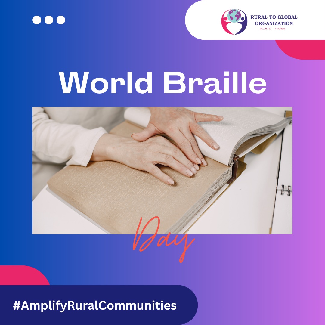 ruraltoglobal's tweet image. Embracing the elegance of Braille on World Braille Day.Let's raise awareness about the importance of tactile literacy and create a more inclusive world. #BrailleDay #AccessibilityForAll
#AmplifyRuralCommunities