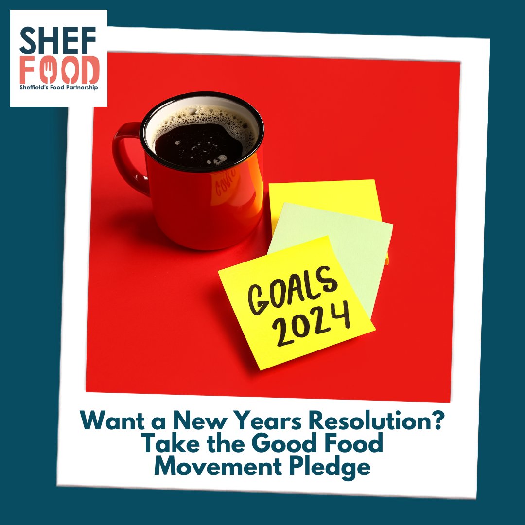 Happy New Year! If you haven’t already, you might be looking to make a resolution or two. If you’re bored by the usual direction to a ‘new you’, I challenge you to join ShefFood’s Good Food Movement for better food for Sheffield in 2024! Read more: sheffood.org.uk/blog/better-fo…