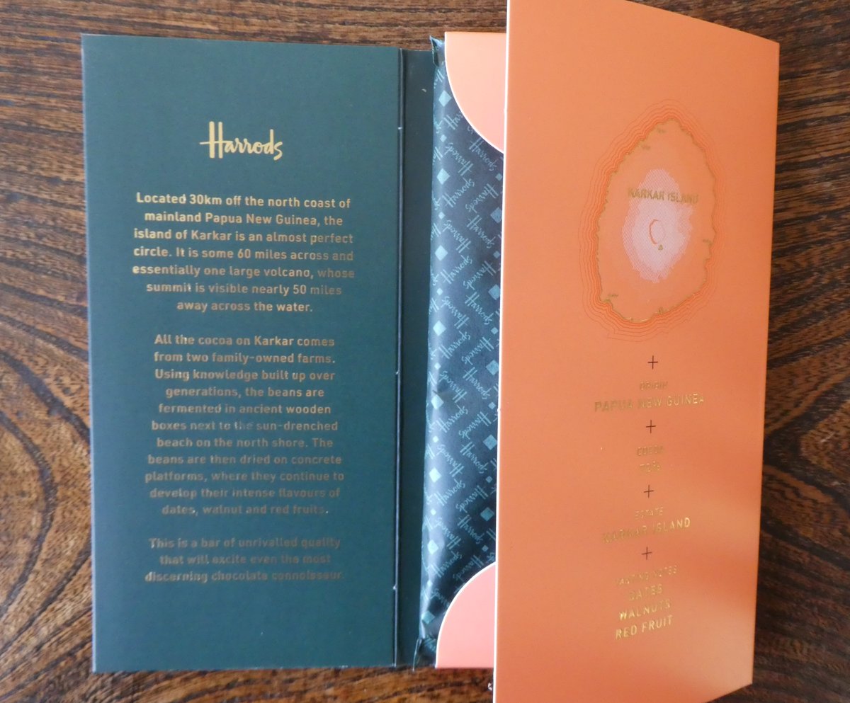 This was a birthday present - perhaps the most beautifully packaged bar of chocolate I've ever seen. I haven't tasted it yet but have high expectations.