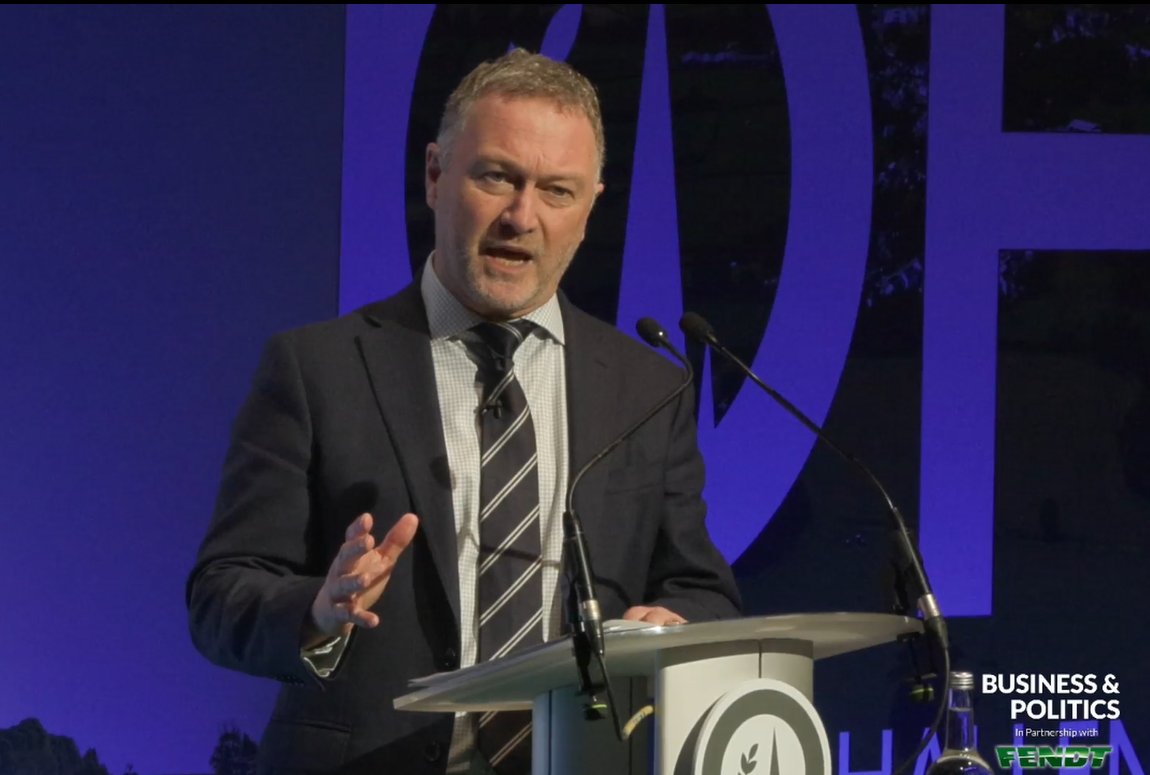 'Give farmers back their future,' states Shadow Secretary of State @SteveReedMP during the #OFC24 business and politics session. @Fendt_UKIreland