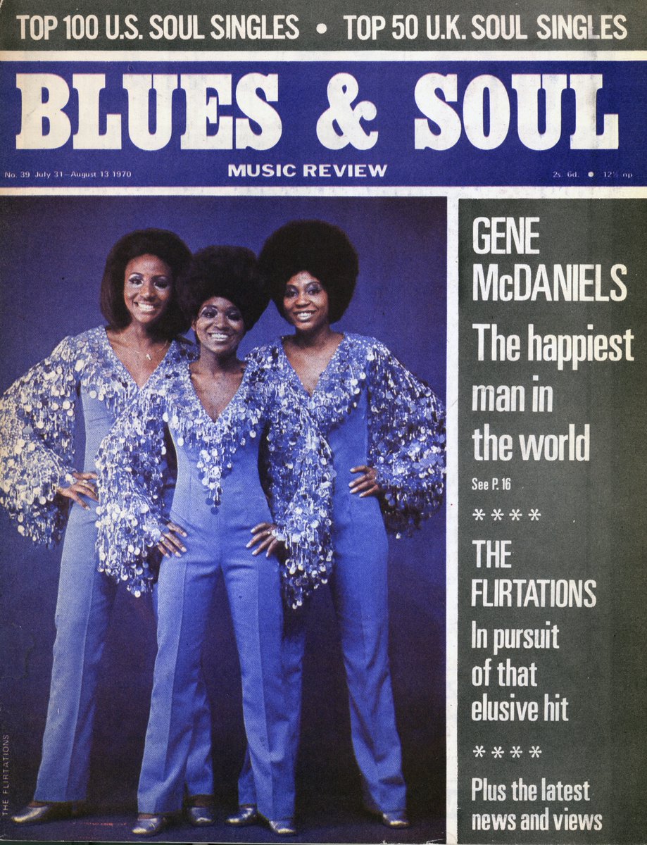 Back in July 1970 we were on the cover of 'Blues & Soul' magazine. I think we still have those jumpsuits in the closet. Have great day!
#theflirtations #bluesandsoul #magazine #music #review