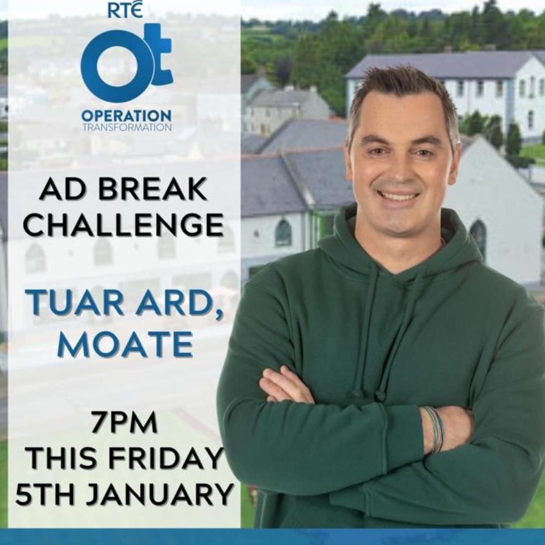 👏Congrats to everyone in #Kilbeggan who featured last night on Ep. 1 of <a href="/OpTranRTE/">OT RTÉ</a>  
Weren't Gus and Rose Keegan an inspiration?  😊
The next ad break challenge takes place in #Moate this Friday at 7pm!! 🚶‍♀️
<a href="/MoateBC/">Moate Business College</a> <a href="/Moatenews/">Moate</a> <a href="/moate/">فيصل الحربي</a>