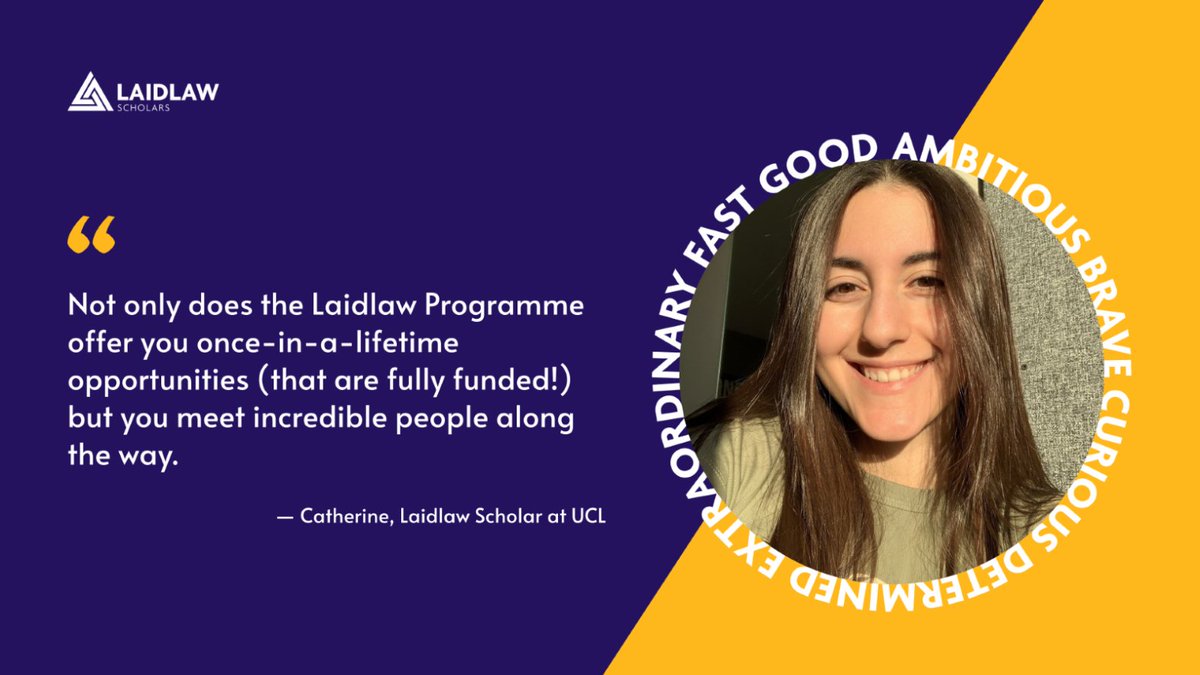 Last few days to apply! The Laidlaw Scholarship is amazing opportunity to develop your skills, expand your network and make your CV shine. 🌟 And it’s fully funded. All first year UCL undergraduate students can apply until 15 January. More info: ucl.ac.uk/news/2023/nov/…