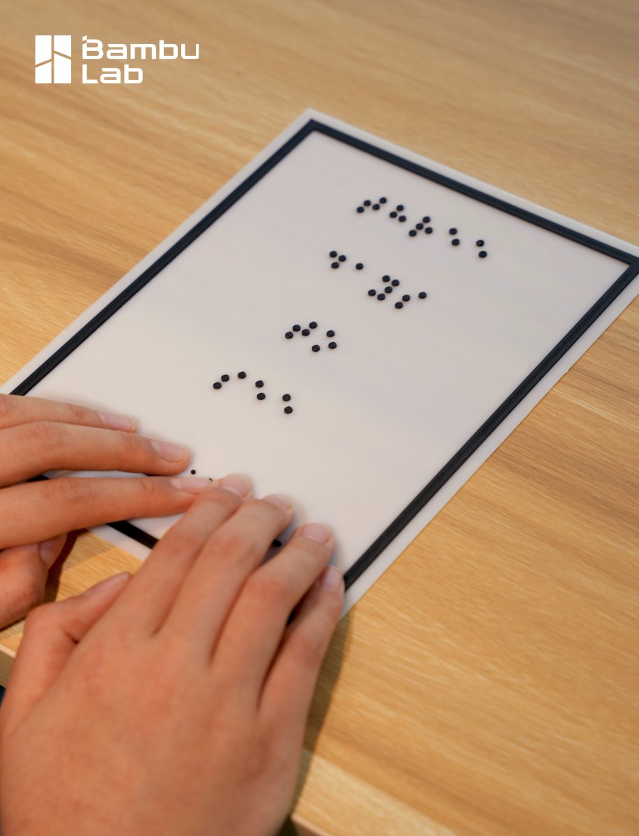 BambulabGlobal's tweet image. We have a special project for #WorldBrailleDay that goes beyond dots on paper. Each dot tells a story of resilience, empowerment, and a world where words are felt but not seen.
In exciting news, today, we're thrilled to launch a new version of Make My Sign in Makerlab. Now…