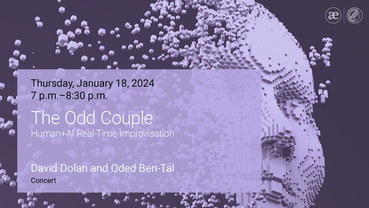 MPI_ae's tweet photo. Join us in exploring the possibilities of #Human+#AI Real-Time #Improvisations! On Wed, Jan 18, 7–8:30pm, pianist David Dolan will improvise live at our Institute, alongside an AI improviser, modeled by researcher Oded Ben-Tal. Please sign up here: https://t.co/yhI3bARxWE https://t.co/763G3NhIXp