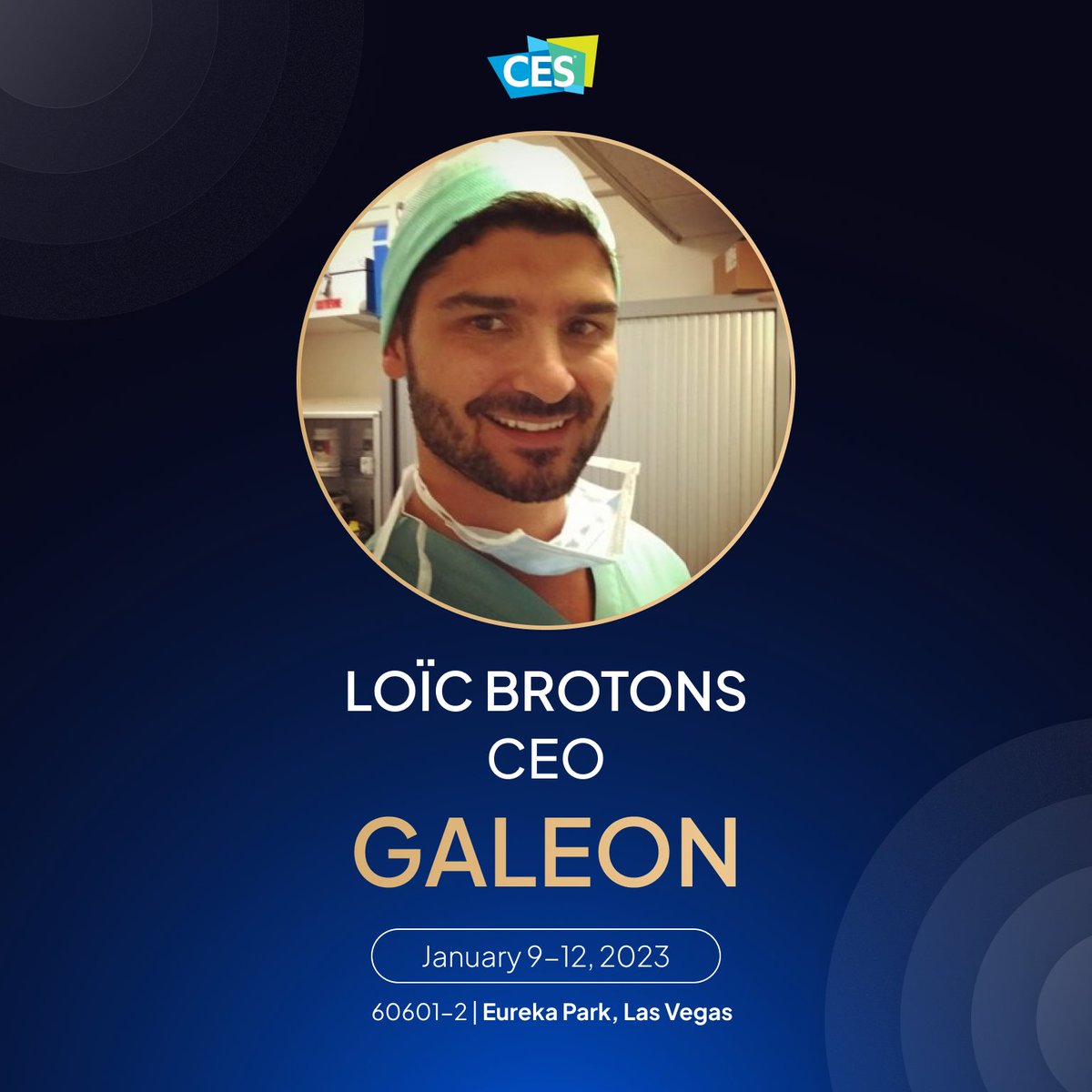 GaleonCare's tweet photo. Any questions about our EHR? 🧑‍⚕️

🔵Discover our software with Loïc Brotons, the CEO of Galeon at #CES 2024 !

Join us at our booth n°60601-2 in Eureka Park, Las Vegas 🚀 https://t.co/2mSr0UFWki