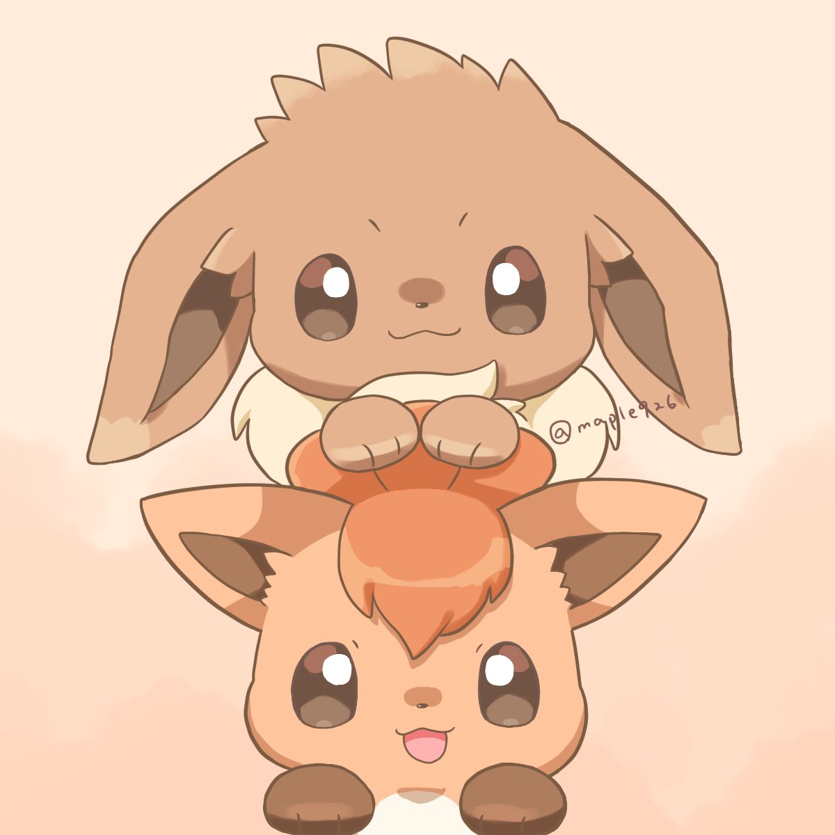 eevee pokemon (creature) no humans :3 smile brown eyes open mouth closed mouth  illustration images